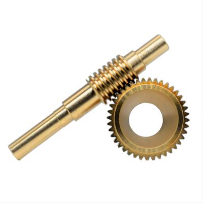 Cina C36000 Brass Custom Worm Gear Parts 2 Lead 0.8 Module AGMA 7 in vendita