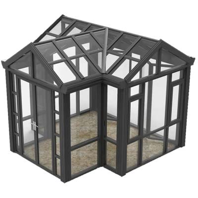 China Hot sale waterproof prefab aluminum glass sunroom easy to install polycarbonate sunroom glass box for sale