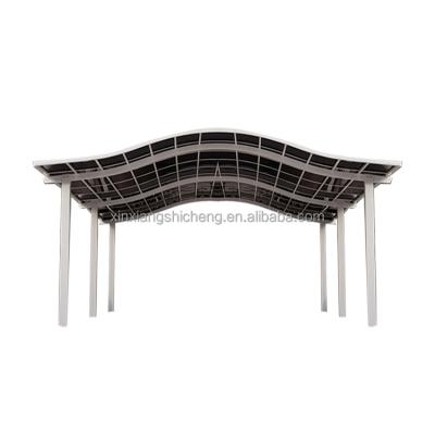 China Factory Sales Curved Direct Carport Canopy 24x24 Sunshade Metal Canopy Antirust Carportr for sale