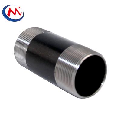 China Pipe Lines Connect 304 316 Stainless Steel Pipe Fittings Long Barrel Threaded Nipple Pipe Nipple for sale