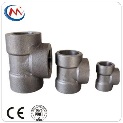 China Oil Gas Water ASTM A105 Class 3000# Carbon Steel Forged Pipe Fittings TEE for sale