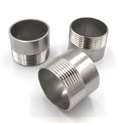 China Promotional SS316L Stainless Steel Swage Nipple Screw Thread Various Pipe Fittings Weld Pipe Nipple for sale