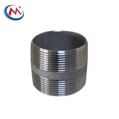 China Oil Gas Water Pipe Fitting 304 316 Stainless Steel Pipe Fitting Barrel Nipple Nipple Parallel Narrow Nipple for sale