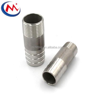 China Connect Pipes Seamless Stainless Steel Pipe Fitting Pipe Fitting Pipe Nipple Adapter End Threaded Ferrule Pipe Nipple for sale