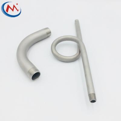 China Connect Pipes High Quality Stainless Steel Bend Tube Nipples 45 End Of Male Thread Two Siphon / 90 Degree Siphon for sale