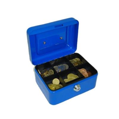 China Steel Key Lock Steel Piggy Bank With Cash Tray for sale