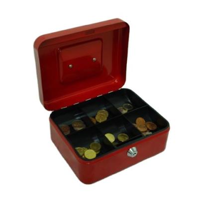 China Kids Steel Coin Piggy Bank With Key Lock And 6 Compartment Money Tray Money Box Coin Safe Display Box for sale