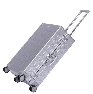 China Customizable Kit High Quality Style Heavy Duty Collision Security Storage Full New Aluminum Heavy Duty 1 Piece Suitcase Set for sale