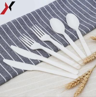 China China Sustainable Factory Disposable Biodegradable Plastic Spoons Fork Knife for sale