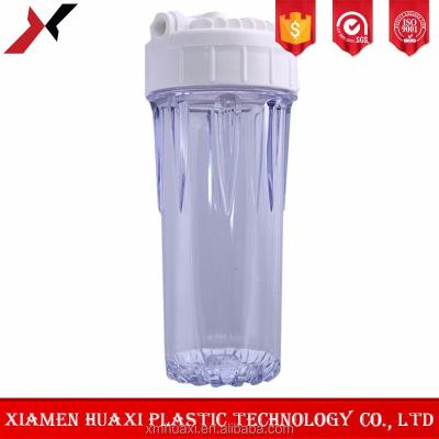 China Water Purifier System O Ring Double Clear Water Filter Cartridge Housing 10 Inch for sale