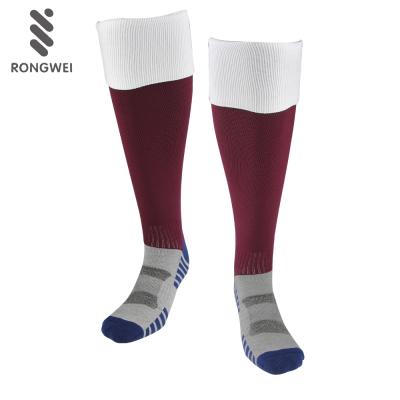 China Anti Bacterial Custom Football Anti Slip Youth Adult Soccer Socks for sale