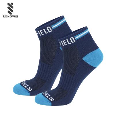 China Antibacterial Custom Design Breathable Navy Ankle Sports Socks For Men for sale