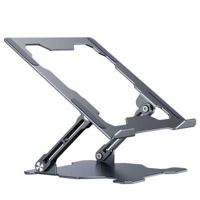 China Metal Foldable Adjustable High Quality Mechanical Lift Laptop Stand Axis Adjustable Dual Cavity Laptop Cooling Stand for sale