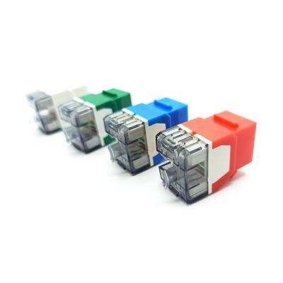 China PC network module 8P8C punch down rj45 unprotected keystone cat 5e keystone jack cat5e for wall plate for sale