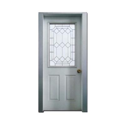 China Modern Fangda Galvanized Steel Doors With 9 Lite Insert Home Entrance Casement Glass Balcony Doors for sale