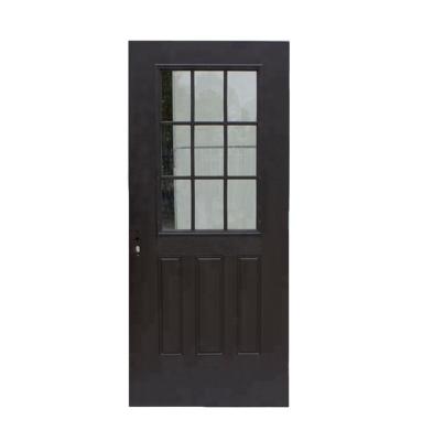 China Fangda Traditional Hot Sale Half Moon Steel Glass Door for sale