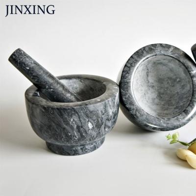 China Sustainable Granite Herb Spice Tools Natural Polished  Mortar & Pestle Set For Grinding Herbs Spices Making Guacam for sale