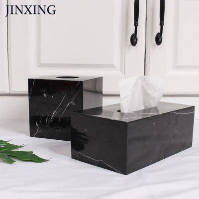 China Modern New Design Fashion Creative White Black Tissue Paper Box Holder For Hotel Office Living Room Decoration for sale