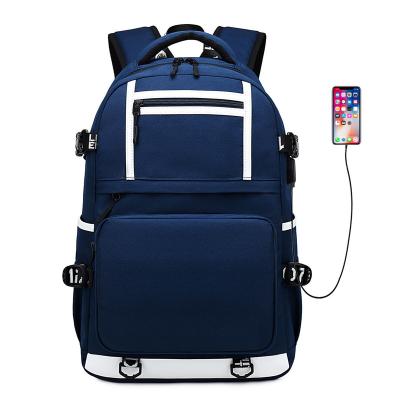 China With USB LOGO Travel School Bag Big USB Customizable Capacity Smart Charging Leisure Sports College Backpack for sale