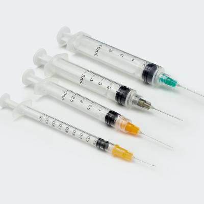 China Clinic CE Approved Manual Retractable Safety Retractable Syringe With 1/3/5/10ml Needle for sale