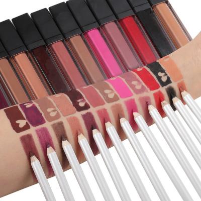 China Vegan and Cruelty Free 16 Colors Lip Gloss Lip Liner Lip Gloss Lipstick and 2 Sets for sale