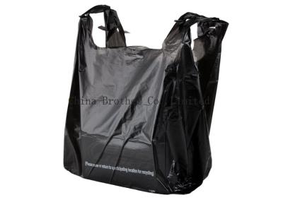 China Printed Plastic Carrier Custom Printed Plastic Shopping Bags Poly T Shirt Shape for sale