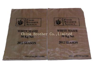 China Large Woven Polypropylene Bags Durable , Block Bottom Bopp Laminated Woven Sacks for sale