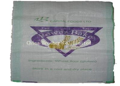 China Hemmed Top Poly Woven Feed Bags High Tensile Strength For Construction Waste for sale