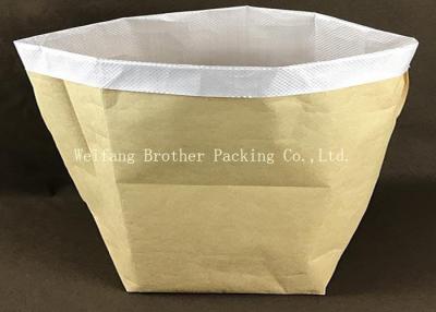 China Multi Wall Woven Plastic Cement Kraft Paper Valve Bag 10 Colors Printing for sale