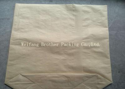 China 25 Kg Eco Friendly Brown Kraft Paper Bag For Cement Packaging With Block Bottom for sale