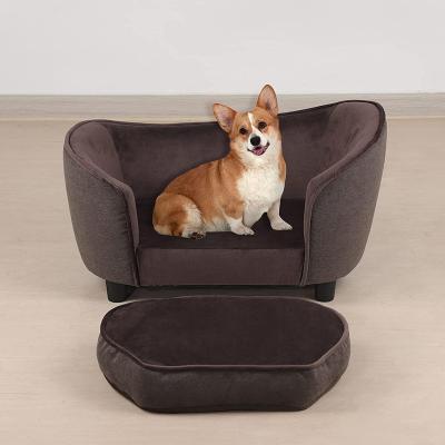 China Small Pet Sofa Bed Sleeping Sofa Luxury Tufted Dog Bed Couch for sale