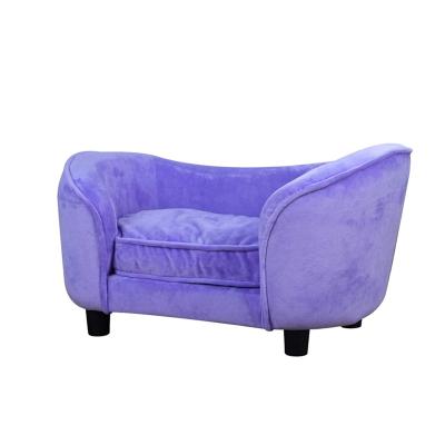 China New Design Blue Tufted Indoor Dog Bed Sofa Chair Comfortable Pet Bed Couch for sale