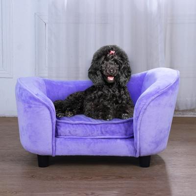 China Customized Material Pet Sofa Cover Mini Tufted Pet Sofa Chair for sale