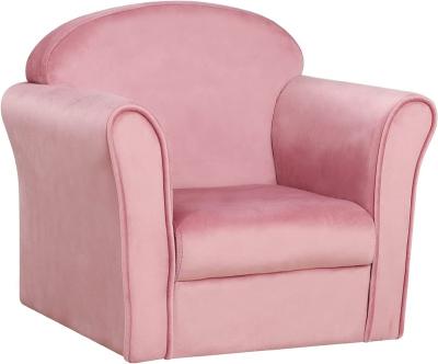 China MAYFINE Velvet Tufted Simple Kids Sofa Chair, Toddler Upholstered Mini Armrest Chair, Bbay Furniture Gift for Boys and Girls for sale