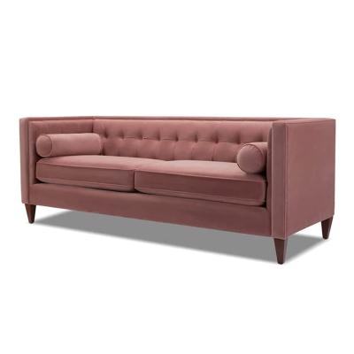 China Pink Velvet Couch Tufted Modern Living Room Sofas Luxury Style Sofas , Sectionals Couch Living Room Custom Sofa Set Furniture For Home for sale