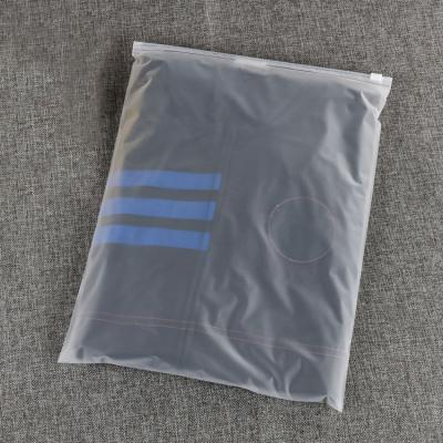 China Custom Logo Printing Zipper Plastic Bag Recyclable For Garment Zip Package PVC Garment Ziplock Frosted Poly T-shirt Bags Clothing for sale