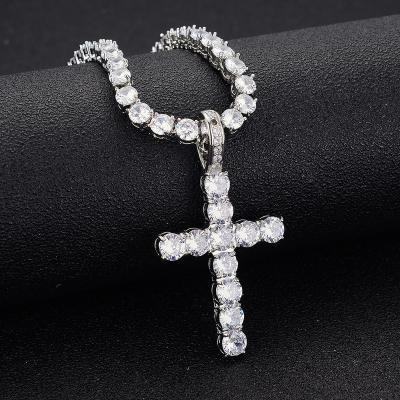 China High Quality High Quality Rhinestone Cross Pendant With Iced Out Cross Pendant Necklace Jewelry Large For Men for sale