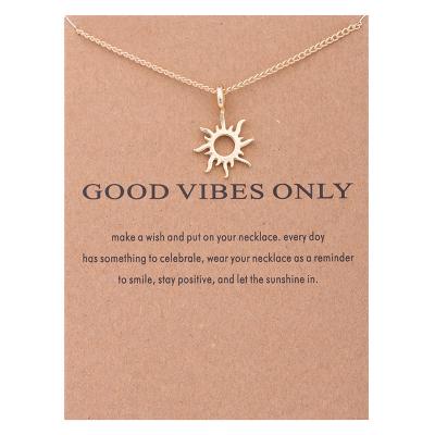 China 2 Design Cute Blessed Vibraphone Sun Burst Necklace Good Only Pendants With Card Package As Fashion Jewelry Gift for sale