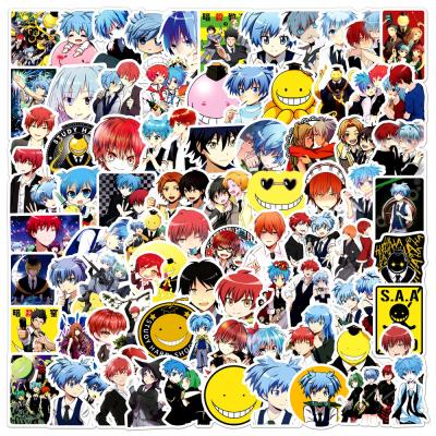 China 100pcs/bag Cartoon Sticker Anime Assassination Classroom Waterproof Decorative Sticker For Car Laptop Luggage Anime PVC Stickers for sale