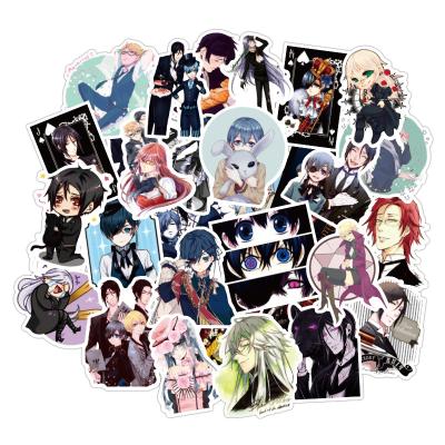 China 50pcs/bag 50pcs/bag Removable Waterproof Vinyl Stickers For Black Butler Fans Laptop Luggage Decoration for sale