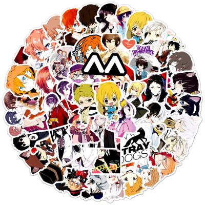 China 50pcs/pcs Cartoon Sticker Anime Bungou Stray Dog Graffiti Stickers For Luggage Car Scooter Water Bottle PVC Anime Sticker Waterproof Custom for sale