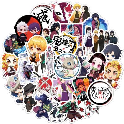 China Waterproof+Eco-friendly 100pcs/bag Removable Vinyl Stickers For Fans Demon Slayer Kimetsu No Skateboard Laptop Yaba Decoration for sale