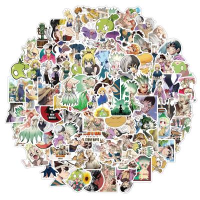 China 100pcs/bag Cartoon Sticker Vinyl Decal for Skateboard Phone Luggage Guitar Car Laptop Bike Luggage Decoration for Anime Dr. Stone Fans for sale