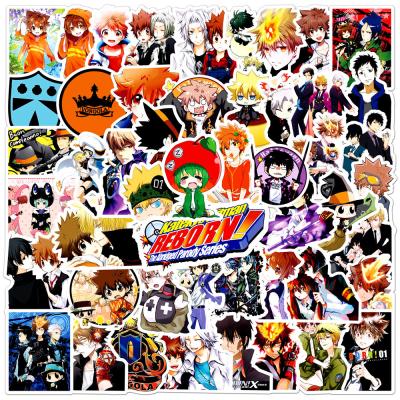 China 50Pcs Cartoon Sticker Anime Japanese Hitman Graffiti Reborn Stickers For Luggage Car Scooter Water Bottle PVC Anime Sticker Waterproof Custom for sale