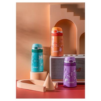 China Wholesale BPA Free Vacuum Flask Kids Stainless Steel Viable Thermo Water Bottle With Straw for sale