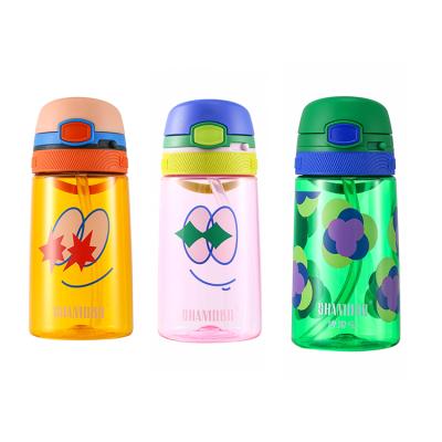 China New Design BPA Free Gym Sports Gym Plastic Water Bottle Wholesale Pink Kids Tritan Tritan Water Cup With Straw for sale