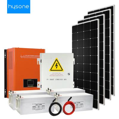 China Home Complete Set 5 KW Solar Panels 5000W Solar Off Grid Solar System 5000 Watt Solar Home System for sale