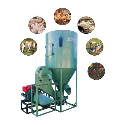 China Easy Operation Grain Feed Machine Animal Feed And Feed Grinder Mixer In Chinese for sale