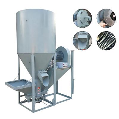 China Make animal feed combined animal grinder and vertical feed mixer for sale