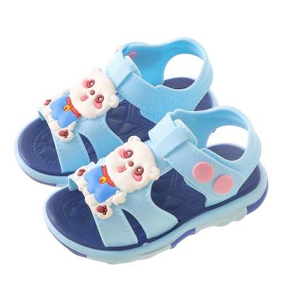 China Lovely Cartoon Animals Summer Waterproof And Designer Quick-drying PVC Baby Sandals And Slippers for sale